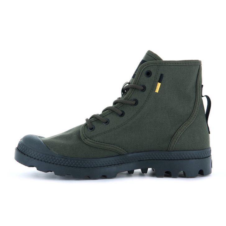 Palladium Pampa Hi Htg Supply Men's Boots Olive | UK R961-VDB